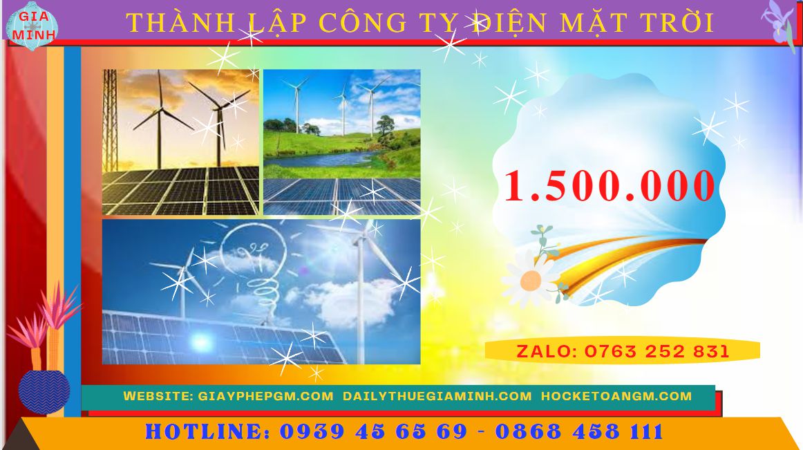 Thành lập công ty sản xuất tấm pin năng lượng mặt trời 5 Chi phí thành lập công ty kinh doanh điện mặt trời