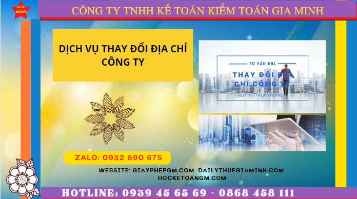 Dịch vụ thay đổi địa chỉ công ty tại bình dương chỉ 1.200.000 đ 6 Thủ tục chuyển địa điểm kinh doanh thay đổi tên công ty tại Bình Dương