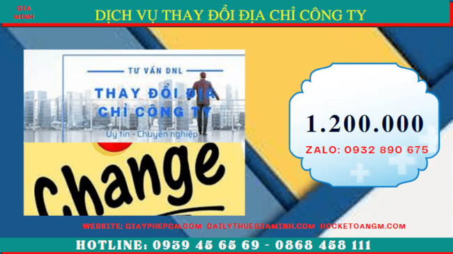 Dịch vụ thay đổi địa chỉ công ty tại vũng tàu chỉ 1.200.000 đ 5 Chi phí dịch vụ thay đổi địa chỉ công ty tại Vũng Tàu chỉ 1.200.000 Đ
