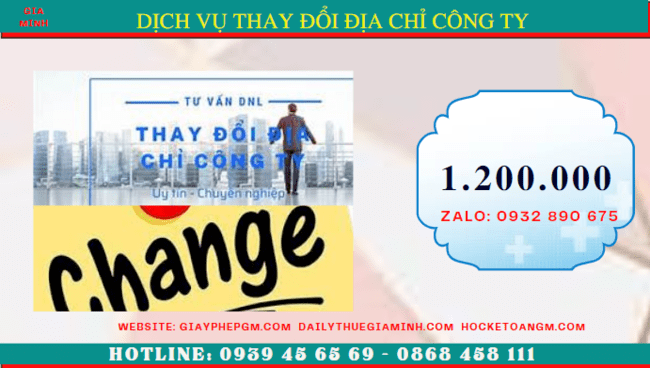 Dịch vụ thay đổi địa chỉ công ty tại bình dương chỉ 1.200.000 đ 5 Chi phí dịch vụ thay đổi địa chỉ công ty tại Bình Dương chỉ 1.200.000 Đ