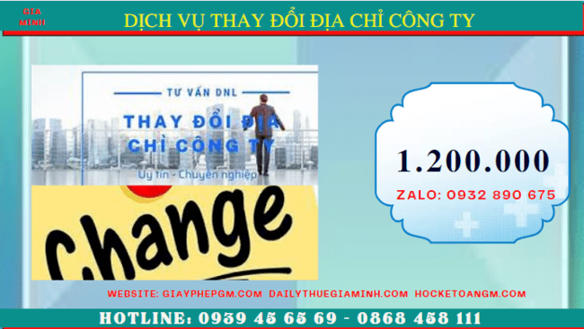 Dịch vụ thay đổi địa chỉ công ty tại đồng nai chỉ 1.200.000 đ 5 Chi phí dịch vụ thay đổi địa chỉ công ty tại Đồng Nai chỉ 1.200.000 Đ
