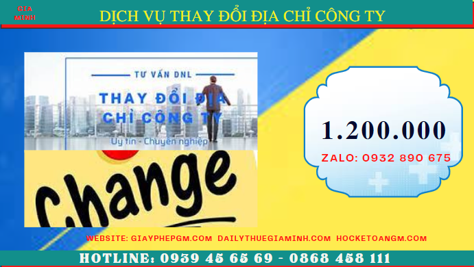 Dịch vụ thay đổi địa chỉ công ty tại đắk lắk chỉ 1.200.000 đ 5 Chi phí dịch vụ thay đổi địa chỉ công ty tại Đắk Lắk chỉ 1.200.000 Đ