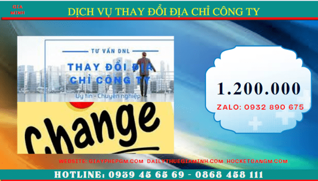 Dịch vụ thay đổi địa chỉ công ty tại đắk nông chỉ 1.200.000 đ 5 Chi phí dịch vụ thay đổi địa chỉ công ty tại Đắk Nông chỉ 1.200.000 Đ