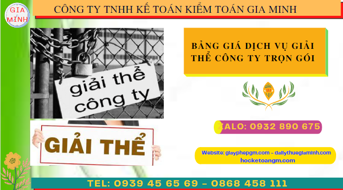 Bảng giá dịch vụ giải thể công ty trọn gói tại Phú Thọ 12 Dịch vụ giải thể công ty doanh nghiệp uy tín tại Phú Thọ