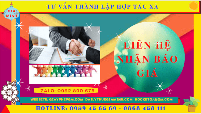 Tư vấn thành lập hợp tác xã tại thành phố phủ lý 5 Chi phí dịch vụ thành lập hợp tác xã tại Thành phố Phủ Lý
