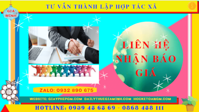 Tư vấn thành lập hợp tác xã tại quận 6 5 Chi phí dịch vụ thành lập hợp tác xã tại Quận 6 - TPHCM