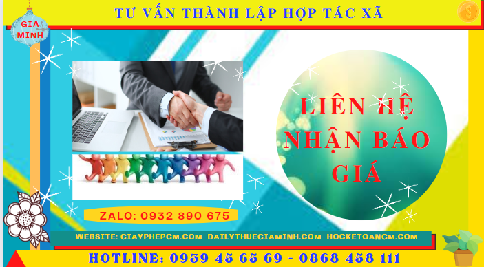Chi phí dịch vụ thành lập hợp tác xã tại Thái Bình
