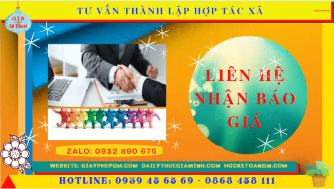 Chi phí dịch vụ thành lập hợp tác xã tại Cao Bằng