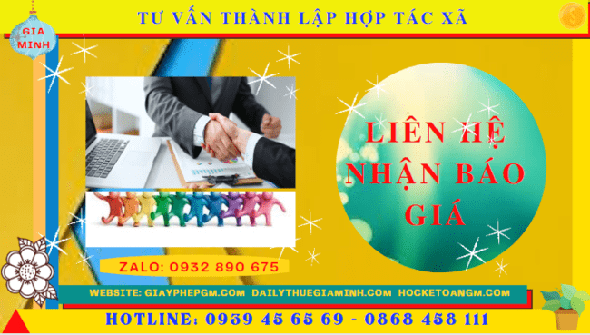 Tư vấn thành lập hợp tác xã tại Hoà Bình 5 Chi phí dịch vụ thành lập hợp tác xã tại Hòa Bình