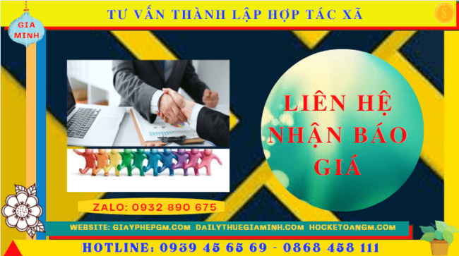 Tư vấn thành lập hợp tác xã tại Yên Bái 5 Chi phí dịch vụ thành lập hợp tác xã tại Yên Bái