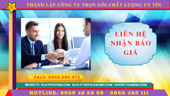 Thành lập công ty trọn gói chất lượng uy tín nhất tại yên bái 5 Chi phí thành lập công ty trọn gói tại Yên Bái