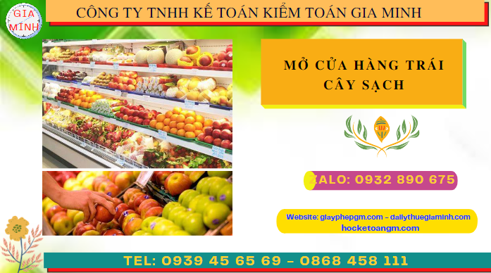 Hồ sơ mở cửa hàng trái cây sạch tại TP Đà Nẵng