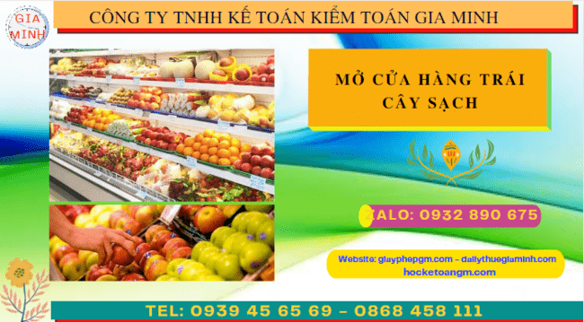 Hồ sơ mở cửa hàng trái cây sạch tại Hà Nam