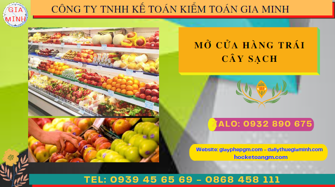 Hồ sơ mở cửa hàng trái cây sạch tại Bắc Giang