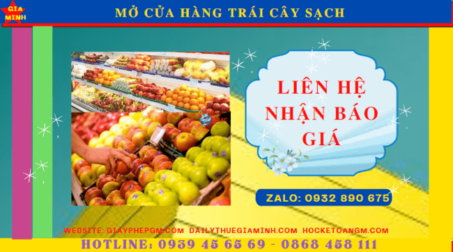 Mở cửa hàng trái cây sạch tại TP Hồ Chí Minh 11 Chi phí dịch vụ mở cửa hàng trái cây sạch tại TP Hồ Chí Minh