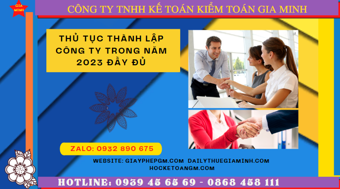 Thủ tục thành lập công ty tại TpHCM trong năm 2023 đầy đủ 6 Hướng dẫn chi tiết thủ tục thành lập công ty 2023 tại Tphcm