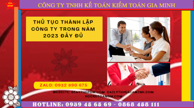 Thủ tục thành lập công ty tại TpHCM trong năm 2023 đầy đủ 4 Thủ tục thành lập công ty tại TpHCM trong năm 2023 đầy đủ