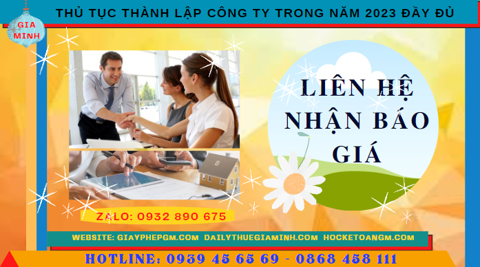 Thủ tục thành lập công ty tại TpHCM trong năm 2023 đầy đủ 5 Chi phí thành lập công ty năm 2023 tại Tphcm