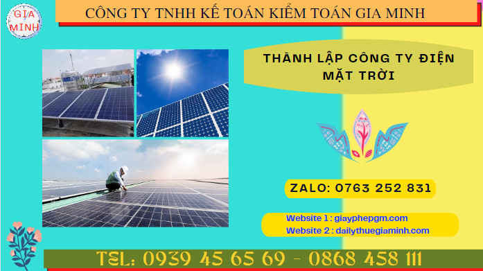 Thành lập công ty điện mặt trời tại quận 1 - tphcm 4 Điều kiện thành lập công ty điện mặt trời ở Quận 1 - TPHCM