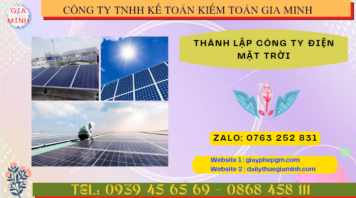 Điều kiện thành lập công ty điện mặt trời ở Hà Nội