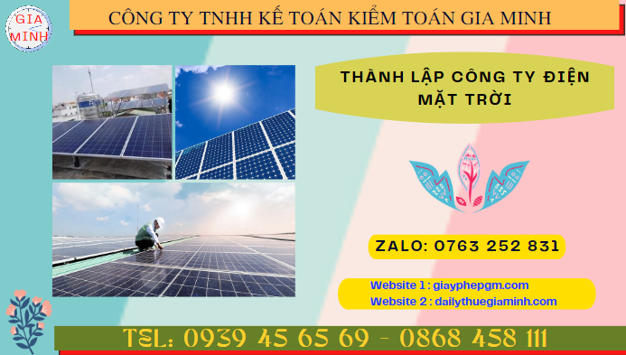Thành lập công ty điện mặt trời tại quận 3 - tphcm 4 Điều kiện thành lập công ty điện mặt trời ở Quận 3 - TPHCM