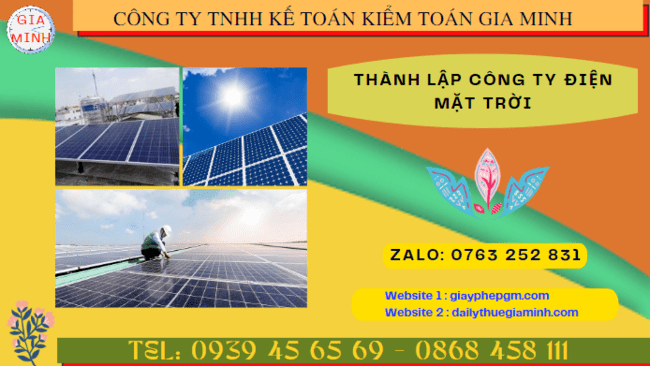 Thành lập công ty điện mặt trời tại quận 5 - tphcm 4 Điều kiện thành lập công ty điện mặt trời ở Quận 5 - TPHCM