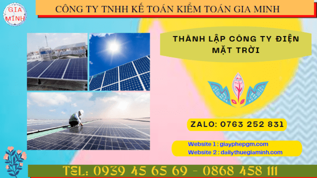 Thành lập công ty điện mặt trời tại bình định 4 Điều kiện thành lập công ty điện mặt trời ở Bình Định