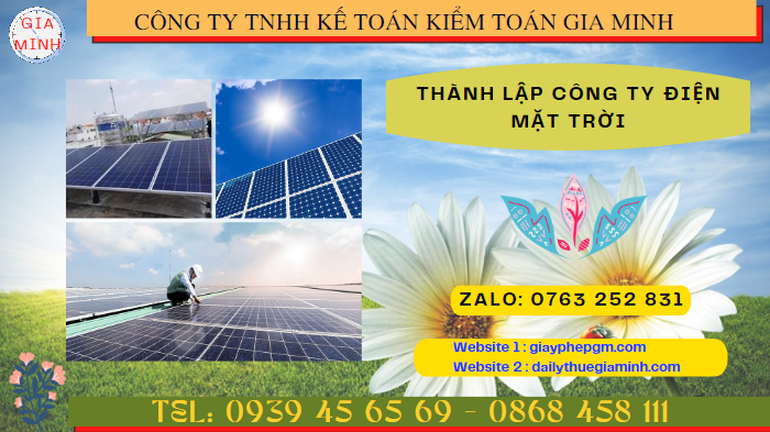 Thành lập công ty điện mặt trời tại bình định 6 Thành lập doanh nghiệp sản xuất năng lượng mặt trời tại Bình Định