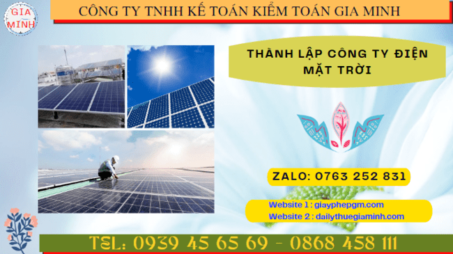 Thành lập công ty điện mặt trời tại khánh hòa 6 Thành lập doanh nghiệp sản xuất năng lượng mặt trời tại Khánh Hòa