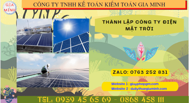 Thành lập công ty điện mặt trời tại sơn la 6 Thành lập doanh nghiệp sản xuất năng lượng mặt trời tại Sơn La