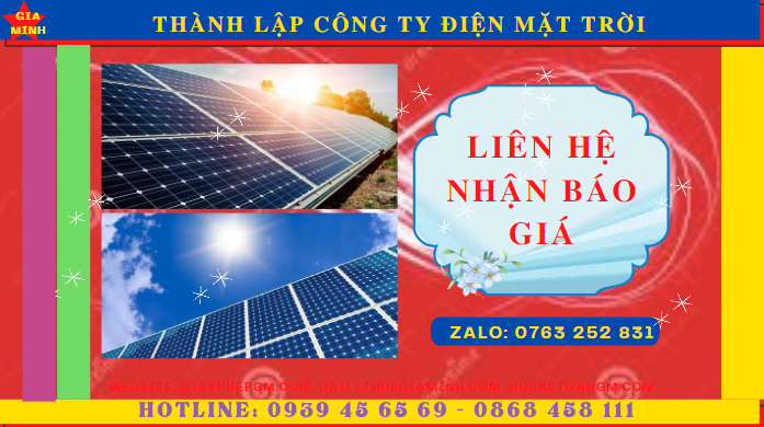 Thành lập công ty điện mặt trời tại thành phố thủ đức 5 Chi phí thành lập công ty điện mặt trời tại Thành Phố Thủ Đức - TPHCM
