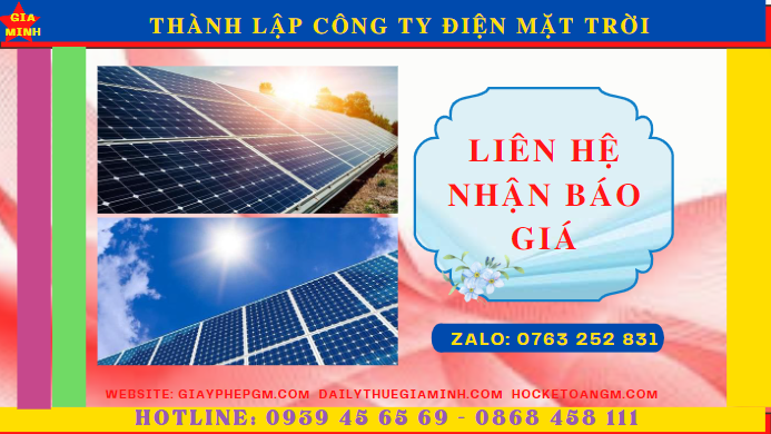 Thành lập công ty điện mặt trời tại quận 3 - tphcm 5 Chi phí thành lập công ty điện mặt trời tại Quận 3 - TPHCM