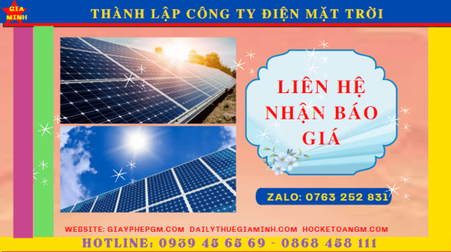 Thành lập công ty điện mặt trời tại quận 4 - tphcm 5 Chi phí thành lập công ty điện mặt trời tại Quận 4 - TPHCM