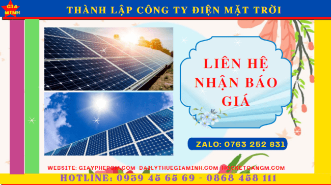 Chi phí thành lập công ty điện mặt trời tại Lạng Sơn