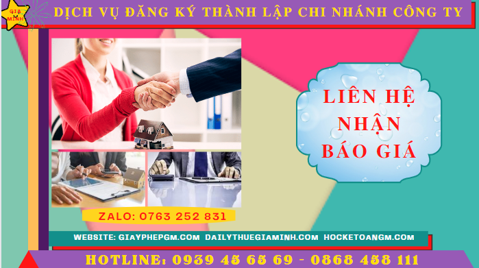 Dịch vụ đăng ký thành lập chi nhánh công ty tại Hưng Yên 5 Chi phí đăng ký thành lập chi nhánh tại Thành Phố Hưng Yên
