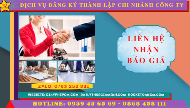 Dịch vụ đăng ký thành lập chi nhánh công ty tại Quận 1 - TPHCM 5 Chi phí đăng ký thành lập chi nhánh tại Quận 1 - TPHCM