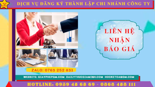 Dịch vụ đăng ký thành lập chi nhánh công ty tại Quận 5 - TPHCM 5 Chi phí đăng ký thành lập chi nhánh tại Quận 5 - TPHCM