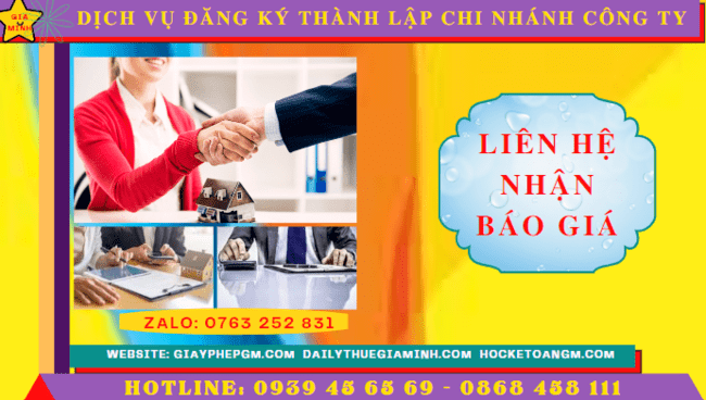 Dịch vụ đăng ký thành lập chi nhánh công ty tại huế 5 Chi phí đăng ký thành lập chi nhánh tại Huế