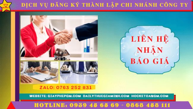Dịch vụ đăng ký thành lập chi nhánh công ty tại tt huế 5 Chi phí đăng ký thành lập chi nhánh tại TT Huế