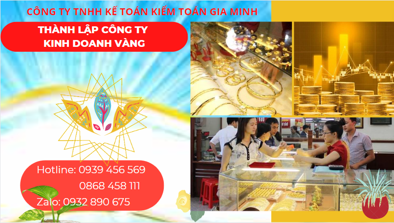 Thành lập công ty kinh doanh buôn bán vàng tại Cần Thơ