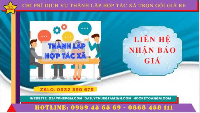 DỊCH VỤ THÀNH LẬP HỢP TÁC XÃ QUẬN NINH KIỀU TRỌN GÓI GIÁ RẺ 5 Chi phí dịch vụ thành lập hợp tác xã tại Quận Ninh Kiều