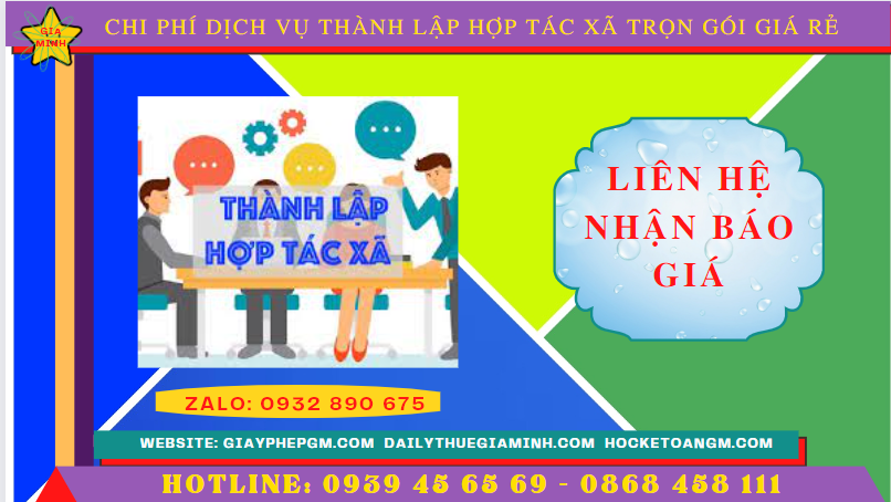 Dịch vụ thành lập hợp tác xã thành phố phủ lý trọn gói giá rẻ 5 Chi phí dịch vụ thành lập hợp tác xã tại Thành phố Phủ Lý