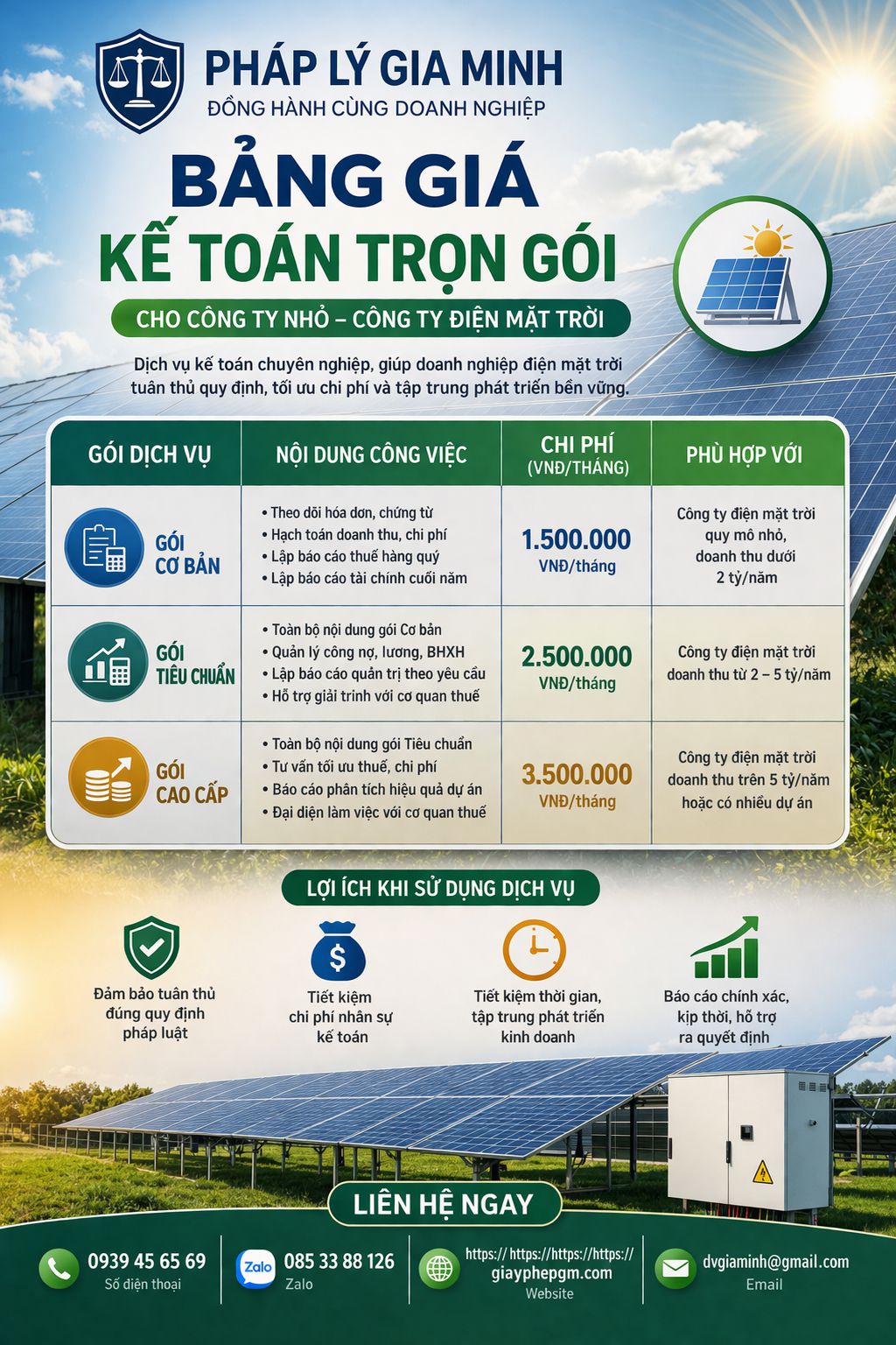 bảng giá dịch vụ kế toán thuế tại kiên giang