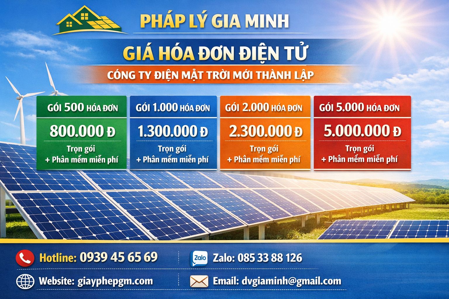 Thành lập công ty điện mặt trời tại Đà Nẵng – Thủ tục, hồ sơ, điều kiện chi tiết 2025 6 bảng giá hóa đơn điện tử viettel công ty điện mặt trời tại đà nẵng