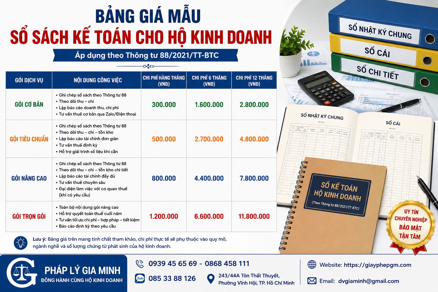 Thủ tục xin giấy phép an toàn thực phẩm cho nhà hàng tại Sơn La 6 Bảng giá mẫu sổ sách kế toán cho hộ kinh doanh nhà hàng tại Sơn La