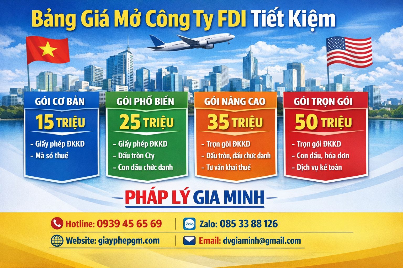 Bảng giá thành lập công ty FDI tại lai châu