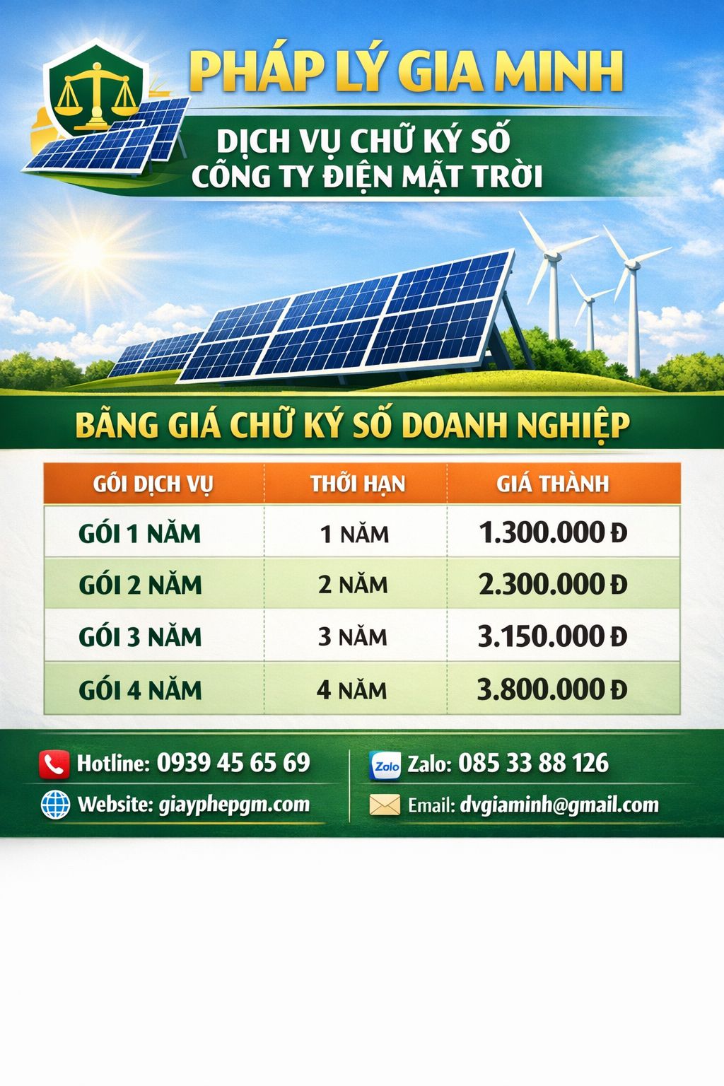 Thành lập công ty điện mặt trời tại thanh hóa 7 Bảng giá token chữ ký số công ty điện mặt trời tại thanh hóa