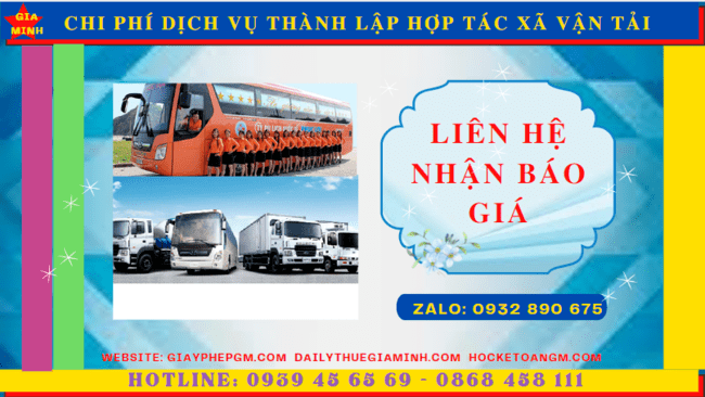 Chi phí thành lập hợp tác xã vận tải tại Quận Thanh Xuân - Hà Nội