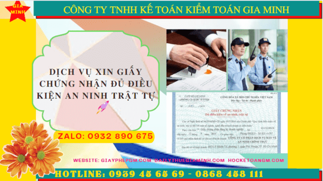 DỊCH VỤ XIN GIẤY CHỨNG NHẬN ĐỦ ĐIỀU KIỆN AN NINH TRẬT TỰ TẠI TIỀN GIANG 4 Dịch vụ xin giấy chứng nhận đủ điều kiện an ninh trật tự tại Tiền Giang