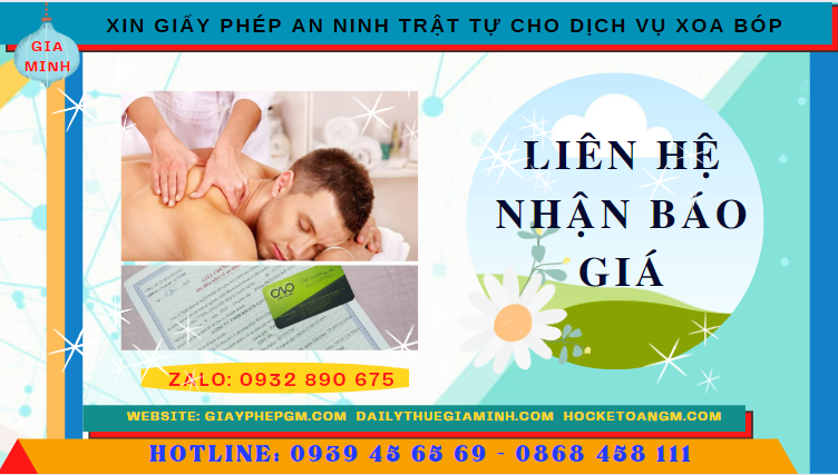 Chi phí xin giấy phép an ninh trật tự cho dịch vụ xoa bóp tại Thành Phố Cần Thơ